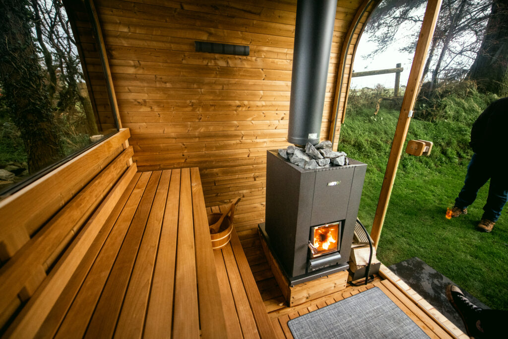 Inside Hekla Sauna